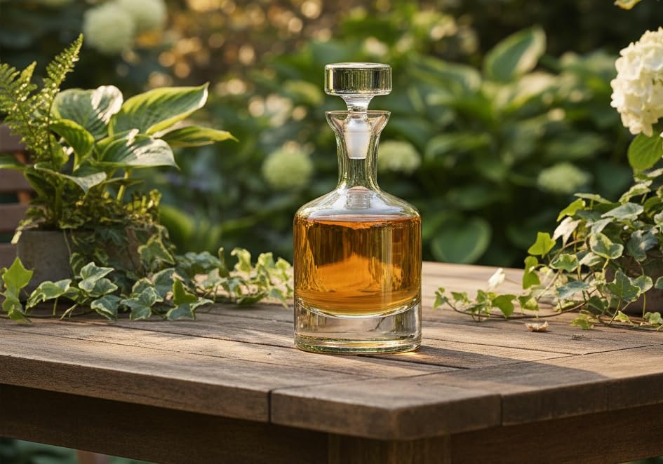 Ravenscroft Crystal | European-Made, Hand-blown Scotch Decanter Gift Set | 1 Decanter with Stopper & 4 Tumblers | 100% Lead-Free Crystal | Gift-Boxed