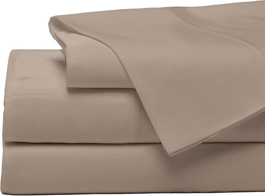 Cozy Earth Luxury Bed Sheet Set - 100% Viscose from Bamboo Fabric, Ultra-Soft & Breathable, Fits Regular & Deep Pocket Mattresses up to 20" - 4 Pieces Full Set Walnut