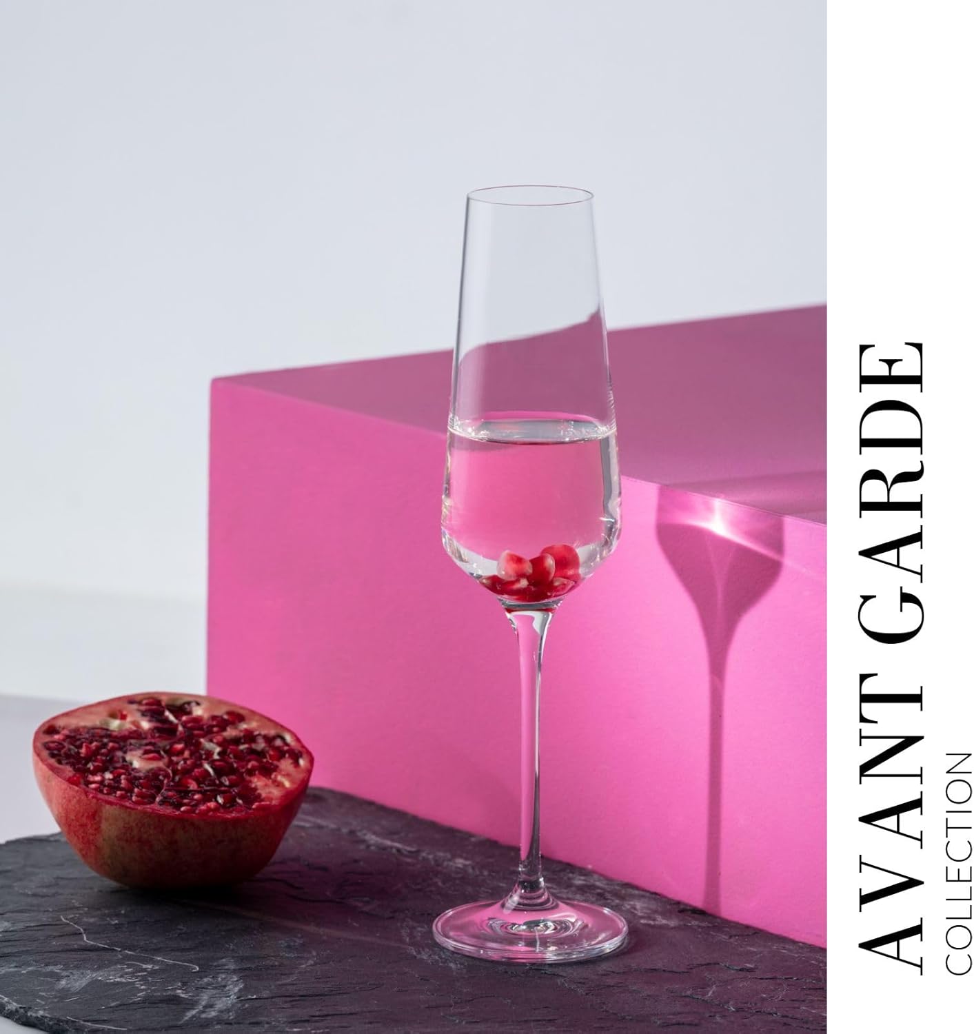 Krosno Crystal Champagne Flute Glasses, Set of 6, 6.1 oz, Avant-Garde Collection, Classic Shape for Timeless Style, Ideal for Mimosas, Prosecco, Sparkling Wine, Dishwasher Safe, Made in Europe