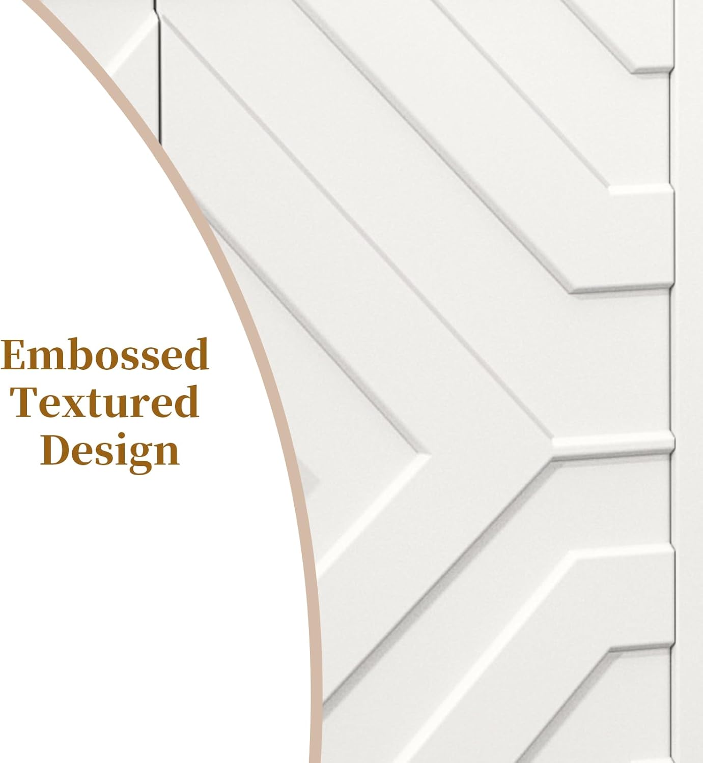 HLR 63'' White TV Stand for 65/70/75 inch TV, Entertainment Center with Storage Cabinets and Embossed Pattern Doors, Mid Century Modern Media TV Console Table for Living Room Bedroom