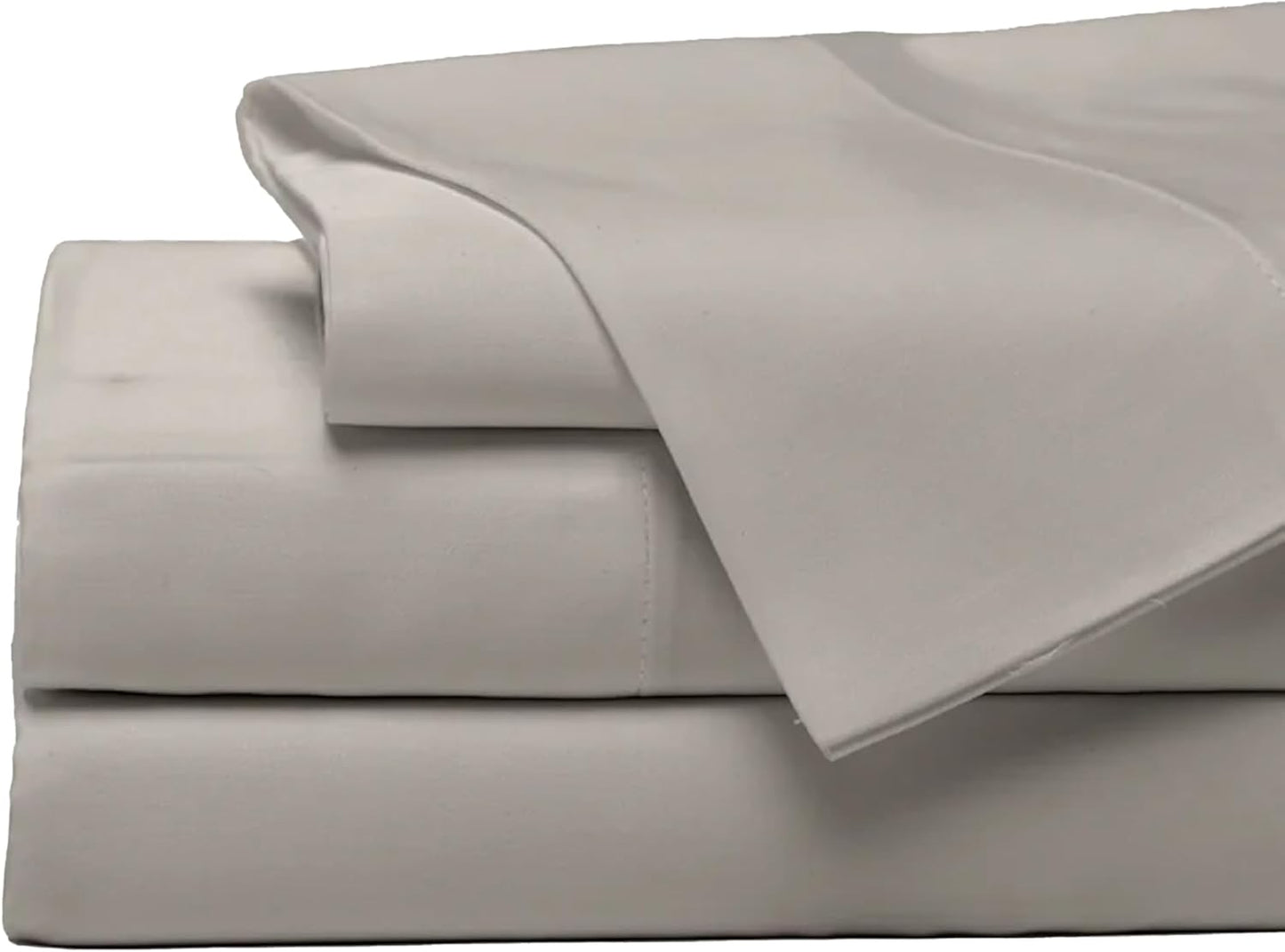 Cozy Earth Luxury Bed Sheet Set - 100% Viscose from Bamboo Fabric, Ultra-Soft & Breathable, Fits Regular & Deep Pocket Mattresses up to 20" - 4 Pieces Split King Sheet Set Dove Grey