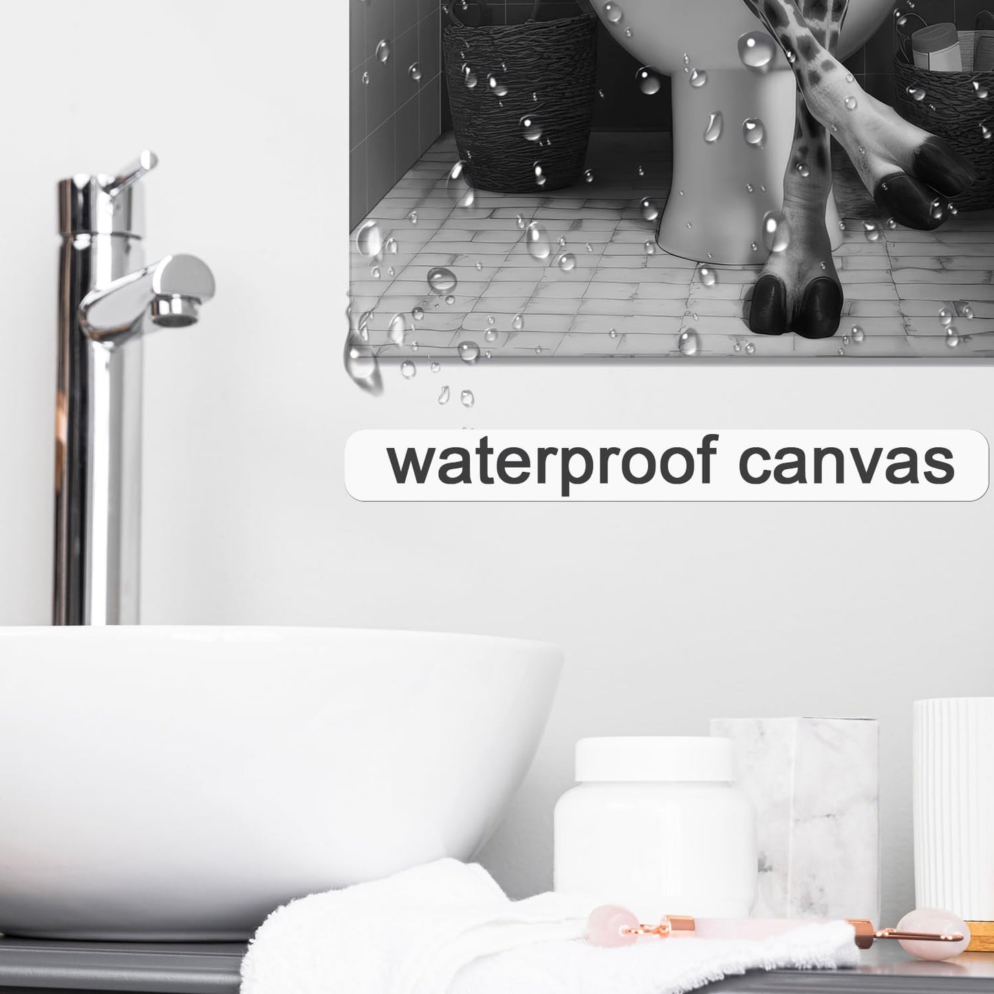 DIHSIEG Inspirational Canvas Wall Art Funny Bathroom Wall Art Print Poster, Frameless Canvas Decor,with Hook, Can be Placed on the Table,Motivational Prints,Dark 12x16 Inch