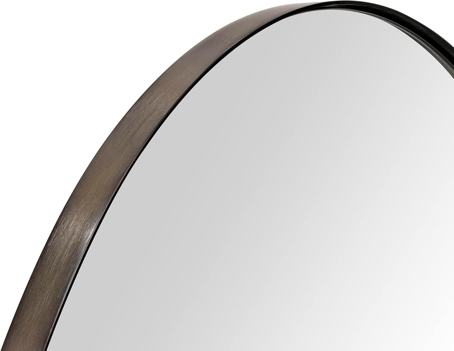 TEHOME 30 inch Oil Rubbed Bronze Round Mirror Dark Bronze Circle Wall Mounted Mirror Circular Round Mirror for Bathroom Vanity