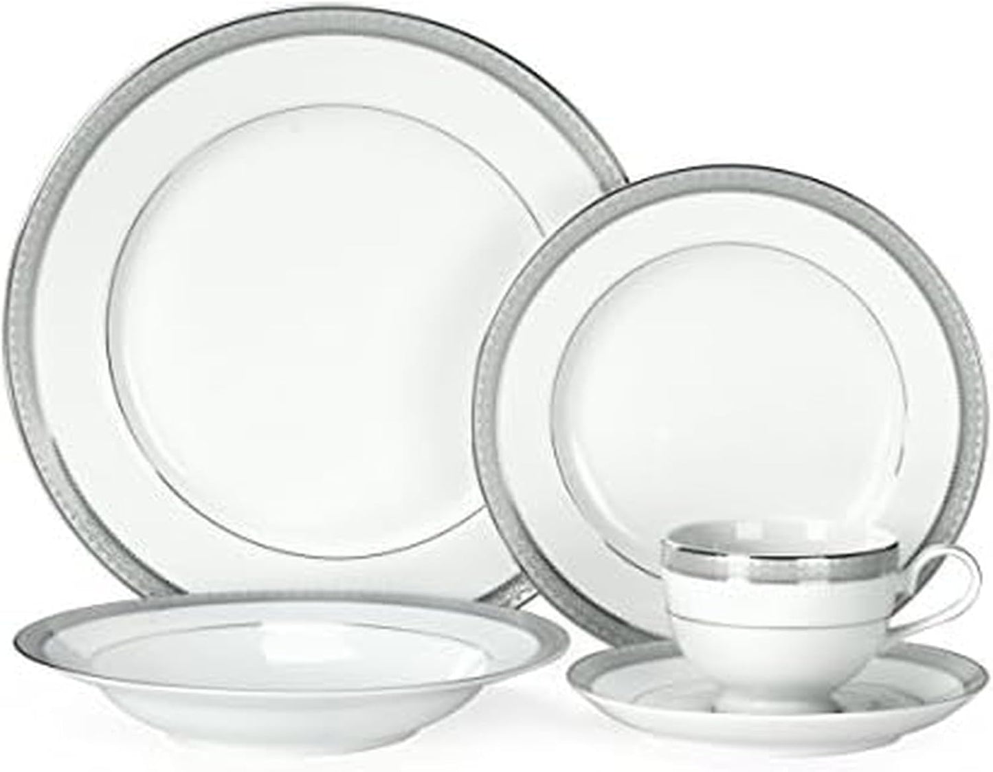 Mikasa Platinum Crown 40-Piece Dinnerware Set, Service for 8