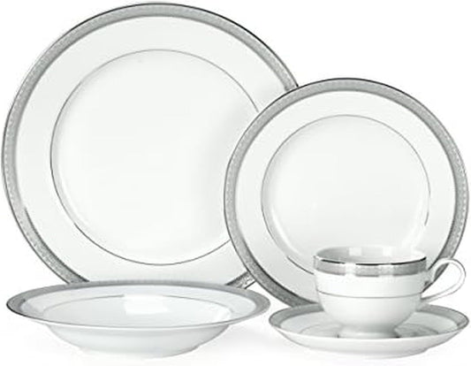 Mikasa Platinum Crown 40-Piece Dinnerware Set, Service for 8