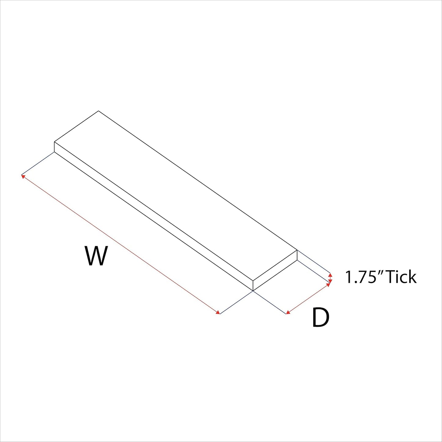 URBANDI, Rustic Floating Shelves, Set of 2, Hidden Bracket, Solid Wood, Heavy Duty, Wall Mounted Shelves, (Grey, 36Wx12D)