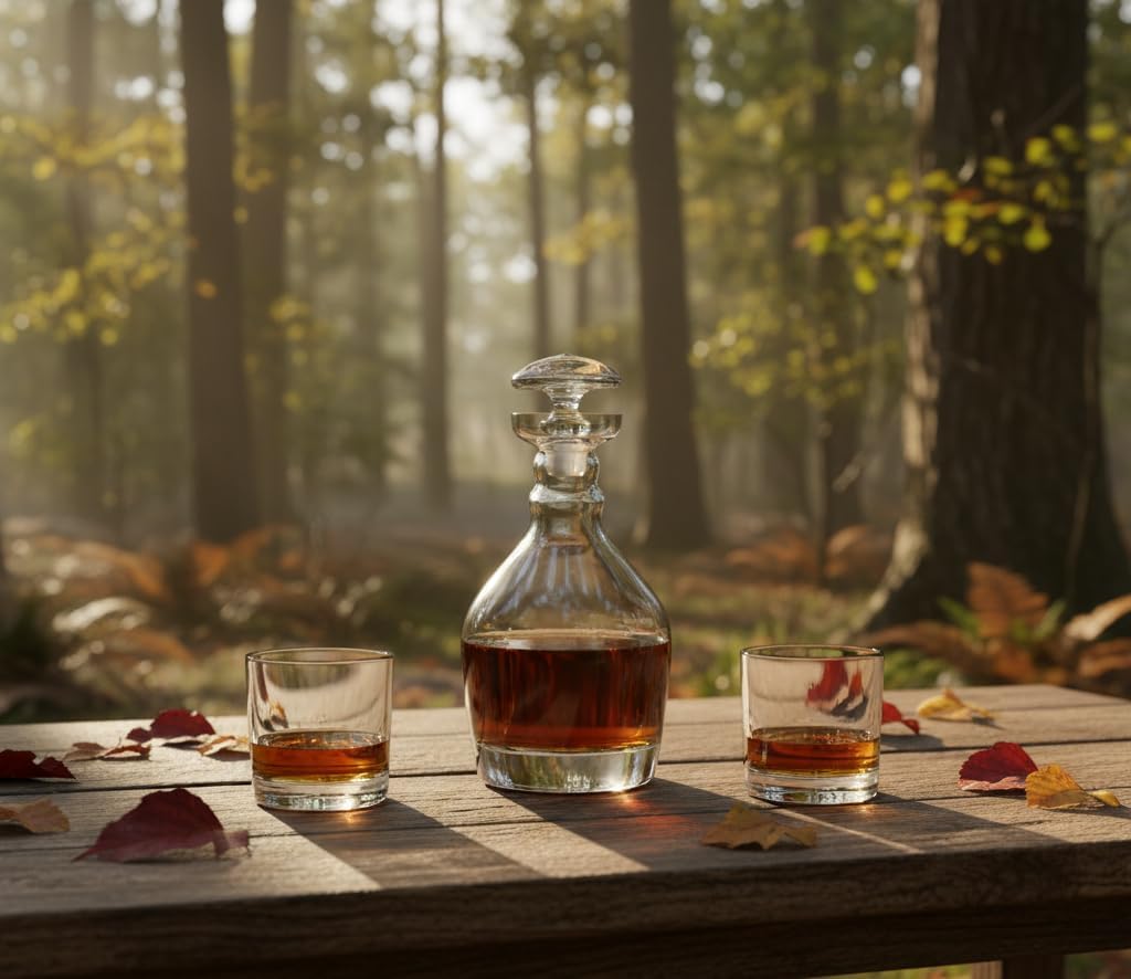 Ravenscroft Crystal | Elegant European-Made Hand-Blown Thomas Jefferson Decanter with Stopper | 100% Lead-Free Crystalline | 47.5 FL Oz | Gift-Boxed