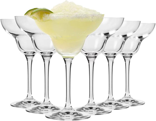 KROSNO Margarita Cocktail Glasses, Set of 6, 9.1 oz, Mixology Collection, Ideal for Cocktails, Frozen Desserts, Dishwasher Safe, Made in Europe