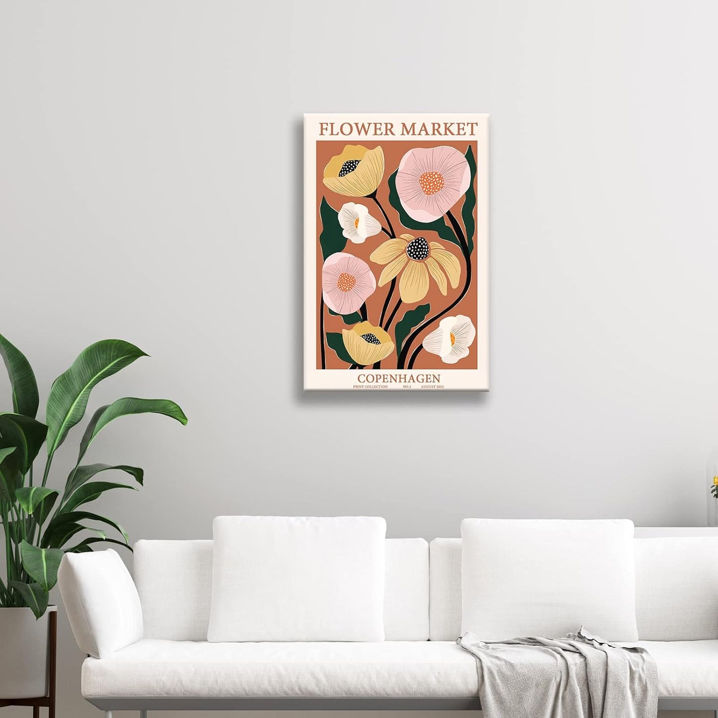 Zzuyi Flower Market Poster,Anthropologie art,Botanical Flower wall art for Living Room Bedroom Decoration-20x30