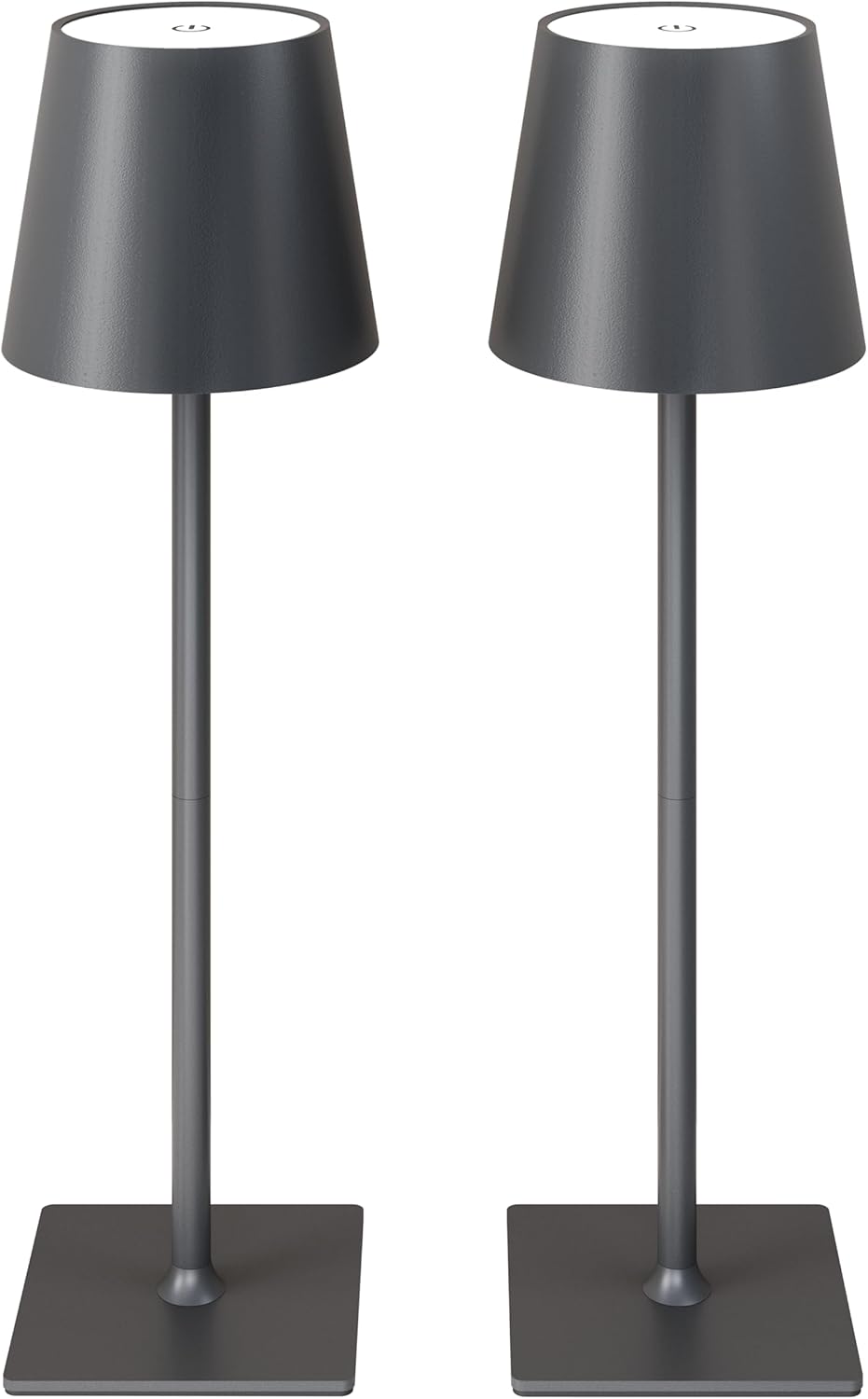 2 Pack Cordless Table Lamps, 3 Colors Stepless Dimming, 5000mAh Rechargeable Battery LED Desk Lamp for Bedroom/Couple Dinner/Desk/Cafe/Dining Room/Terrace