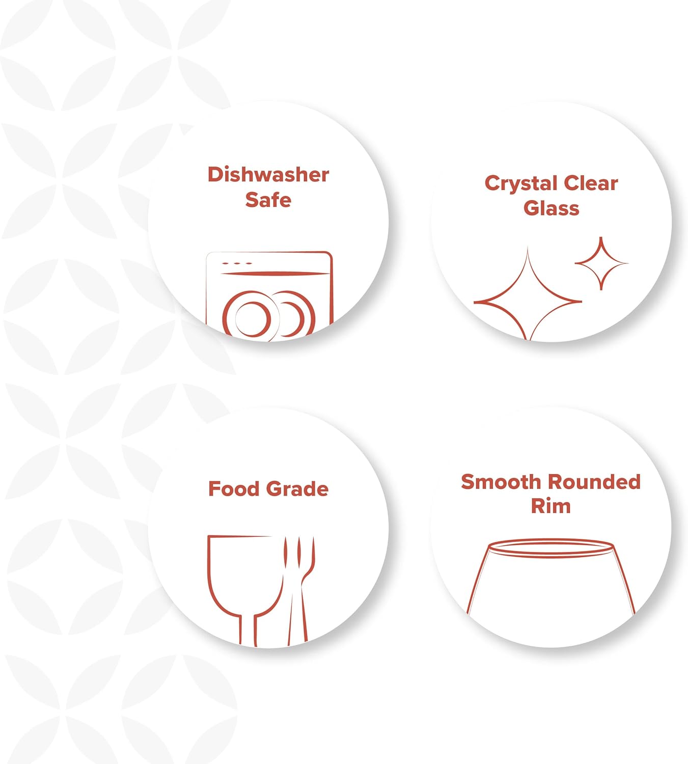 GLING [15 oz Stemless Wine Glasses Set of 4, Wine Glass Cups for Red or White Wine - These Crystal Tumblers are Great for Wedding, Birthdays, and All Occasions