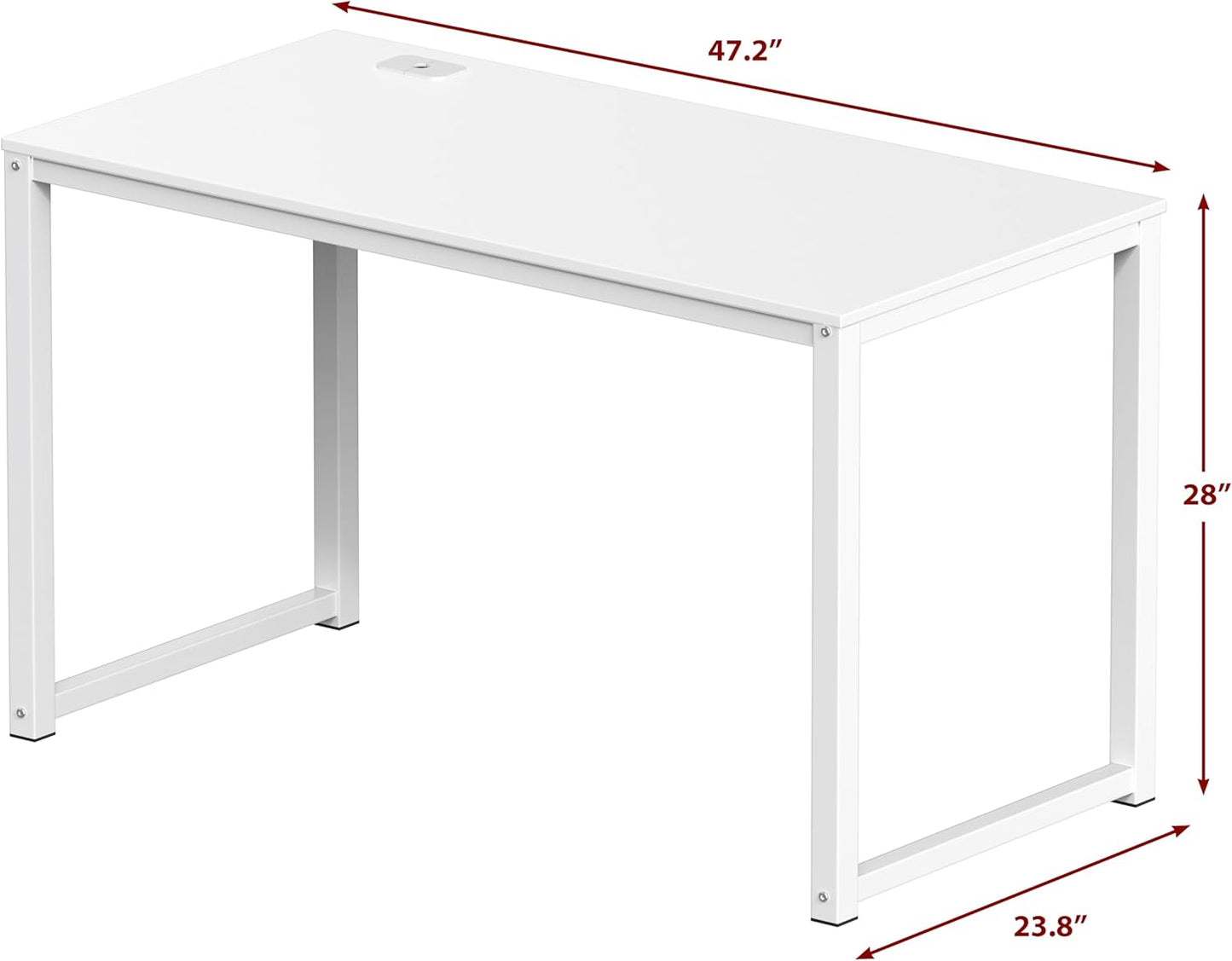 SHW 48-Inch Commercial-Grade Office Computer Desk, White
