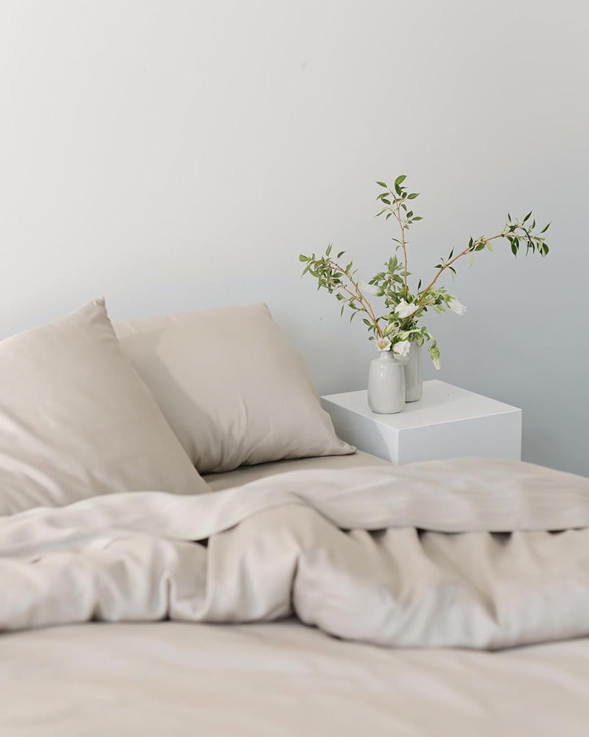 Cozy Earth Luxury Bed Sheet Set - 100% Viscose from Bamboo Fabric, Ultra-Soft & Breathable, Fits Regular & Deep Pocket Mattresses up to 20" - 4 Pieces California King Sheet Set Oat