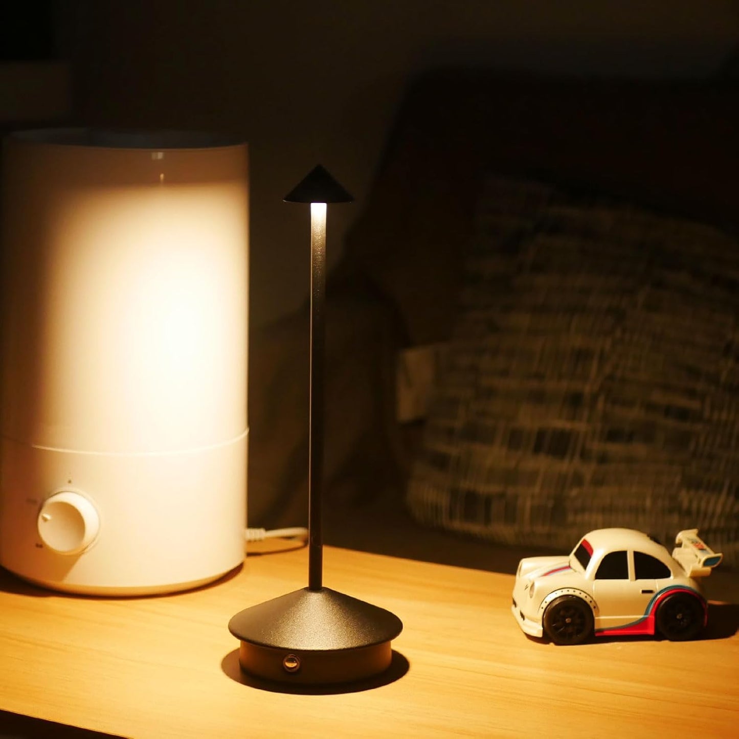 2 Pack Cordless LED Table Lamp, Rechargeable 5200mAH Battery Operated Lamp for Decor, 3 Color Stepless Dimming Desk Lamps, for Restaurant, Bedroom, Outdoor Camping, Coffee Shop, Night Light