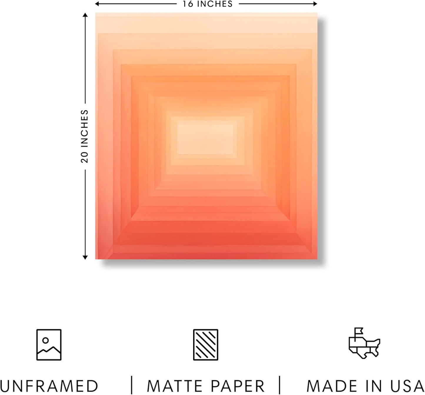 HAUS AND HUES Colorful Abstract Wall Art - Minimalist Retro Picture for Living Room Decor, Red and Pink Modern Wall Art Painting (Pink Geometric 2, Unframed, 16x20)