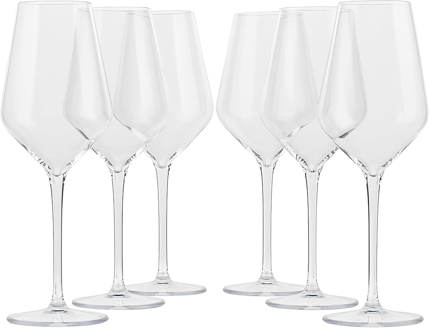 Shop Human Tritan Wine Glass Set (15oz), BPA Free Wine Drinking Glasses Set of 6, Unbreakable Wine Glasses, Stemmed Wine Glasses
