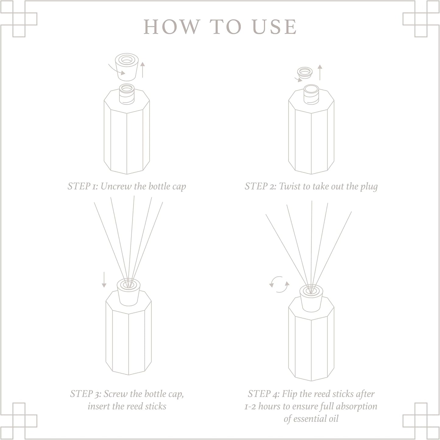 Reed Diffuser Set, 6.7 oz Teakwood Scented Reed Diffusers for Home with Sticks, Home Fragrance Oil Scent Diffuser for Bathroom, Decor & Gift