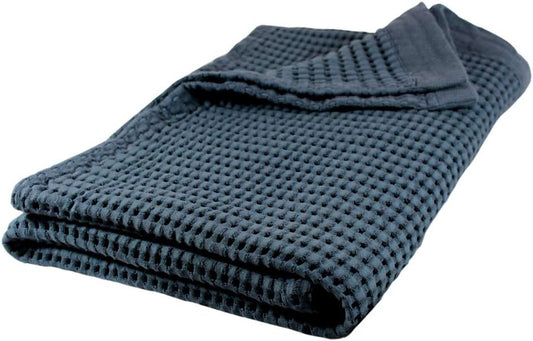 GILDEN TREE Waffle Bath Sheet Quick Dry Towel, Thin Luxury Bath Towels, Bath Sheets 40x80 Large Bath Towels, Modern Style (Midnight Blue)