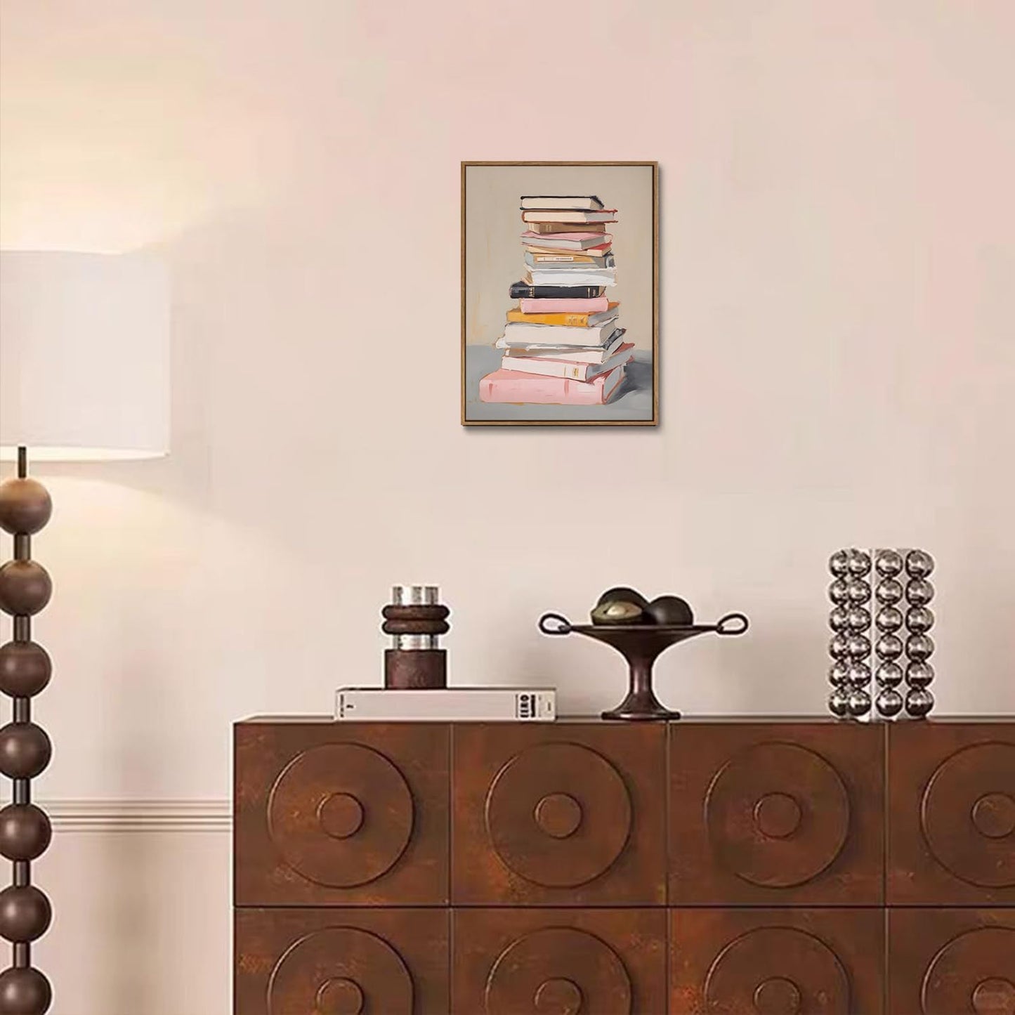 Djmwtb Book Framed Wall Art Books Canvas Wall Art Prints Minimalist Library Painting Bookish Pictures Artwork for Classroom Reading Room Office Kids Bedroom 12x16in