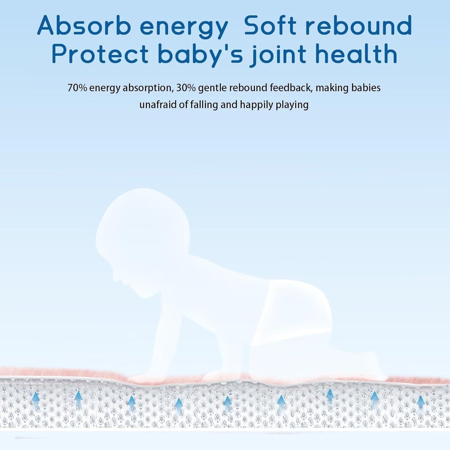 Baby Play Mat for Floor Tummy Time Nursery Rug Muscle Mat Area Playroom Rug Tatami 4'11x3'28" Memory Foam 1.3" Thick Crawling For Babies,Toddlers, Infants, Kids(Light Gray)