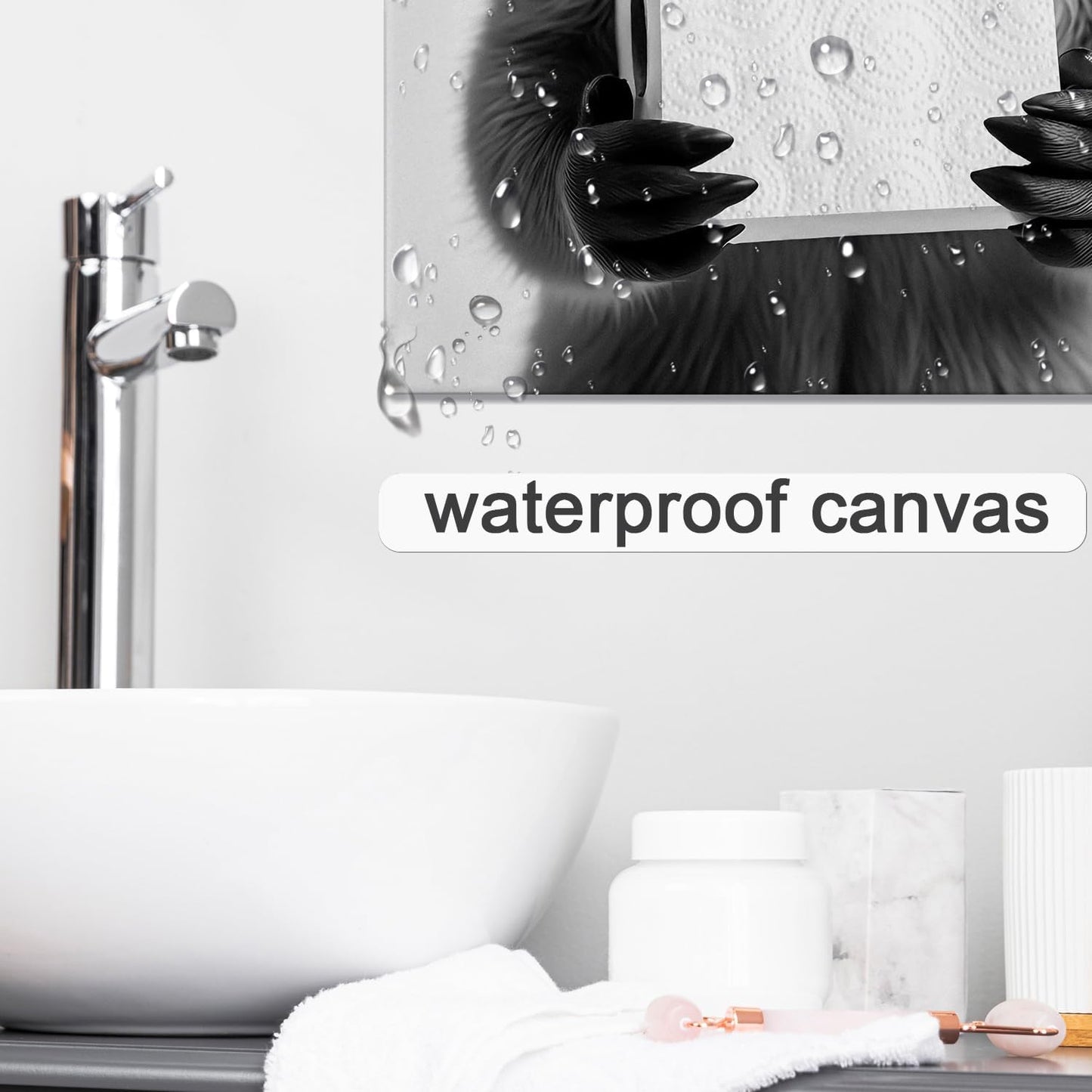 DIHSIEG Inspirational Canvas Wall Art Funny Bathroom Wall Art Print Poster, Frameless Canvas Decor,with Hook, Can be Placed on the Table,Motivational Prints,Dark 12x16 Inch