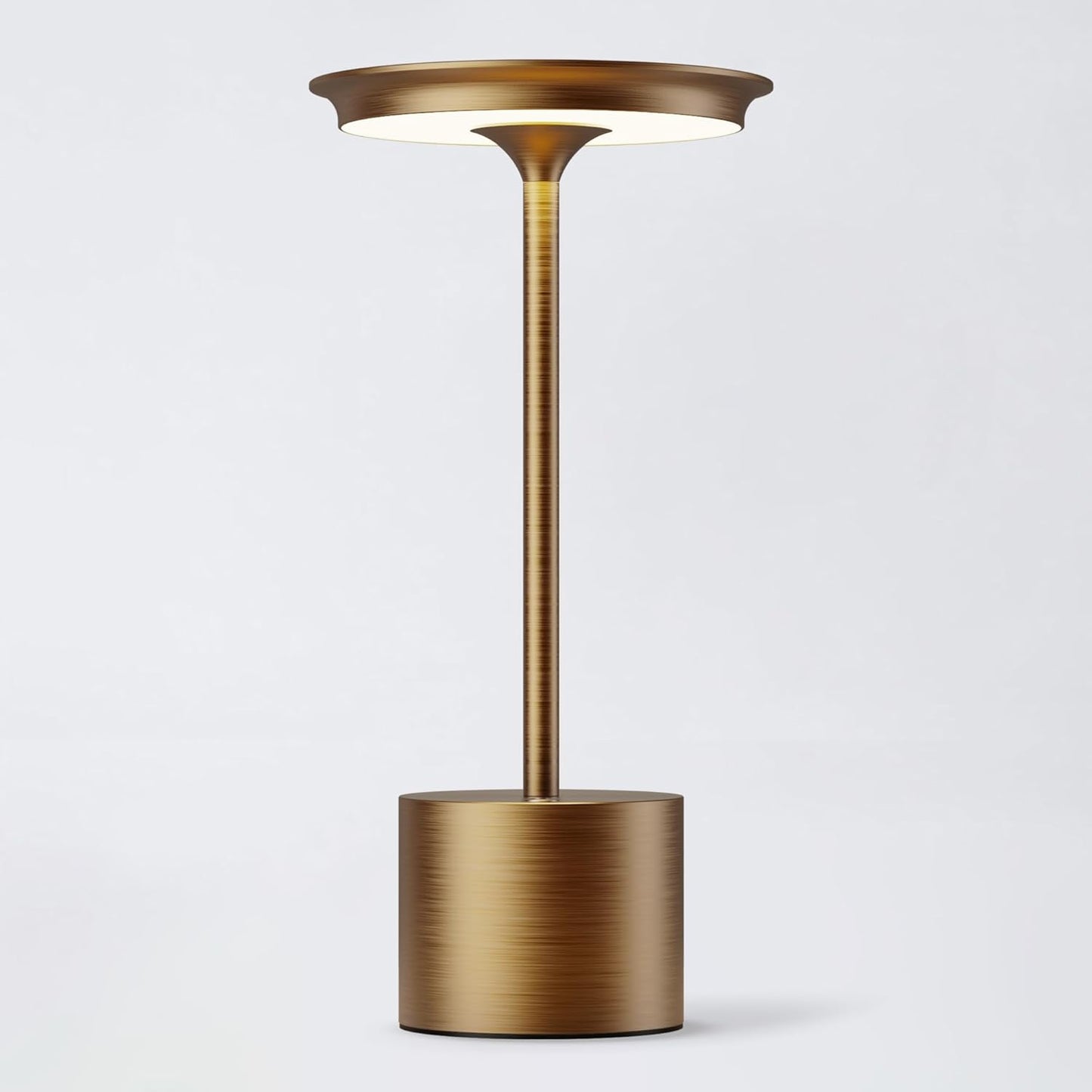 Cordless Table Lamp,Rechargeable 6000mAh Battery Operated Portable Light, 3 Color Stepless Dimmable Battery Table Lamps, LED Table Light for/Restaurant/Outdoor/Patio(Bronze)