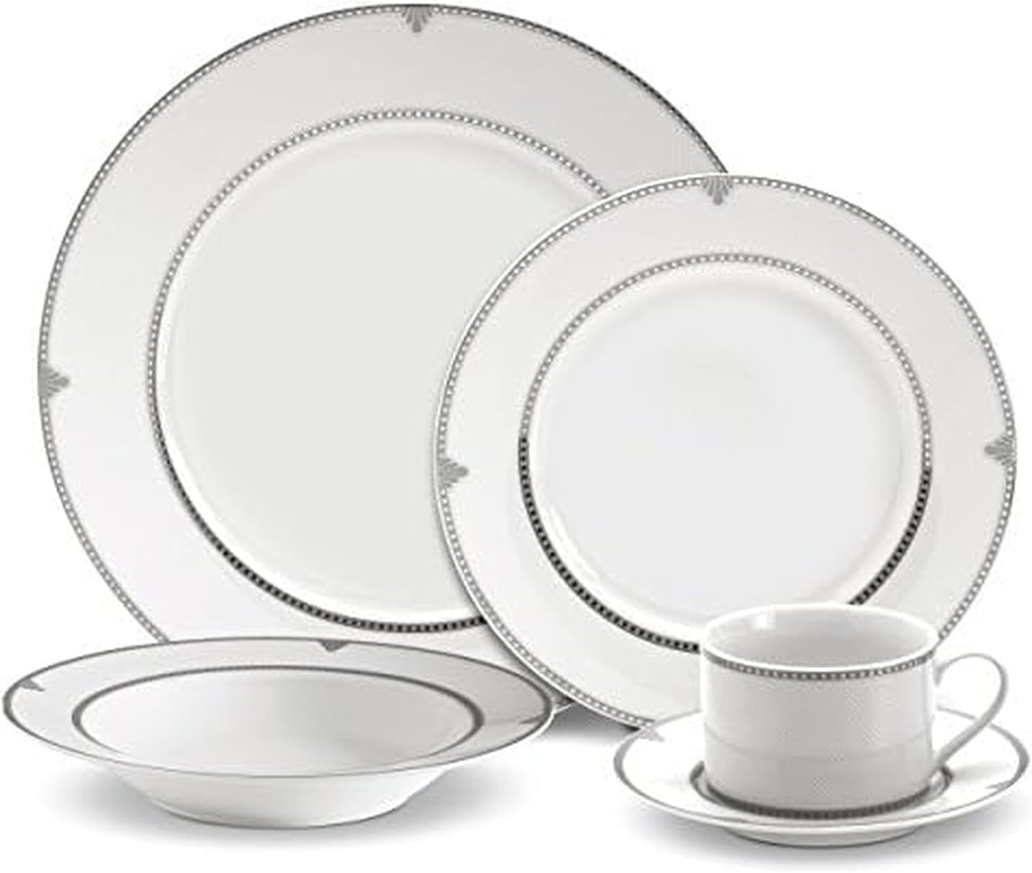 Mikasa Regent Bead 40-Piece Porcelain Dinnerware Set, Service for 8