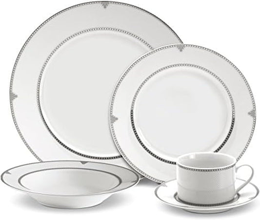 Mikasa Regent Bead 40-Piece Porcelain Dinnerware Set, Service for 8