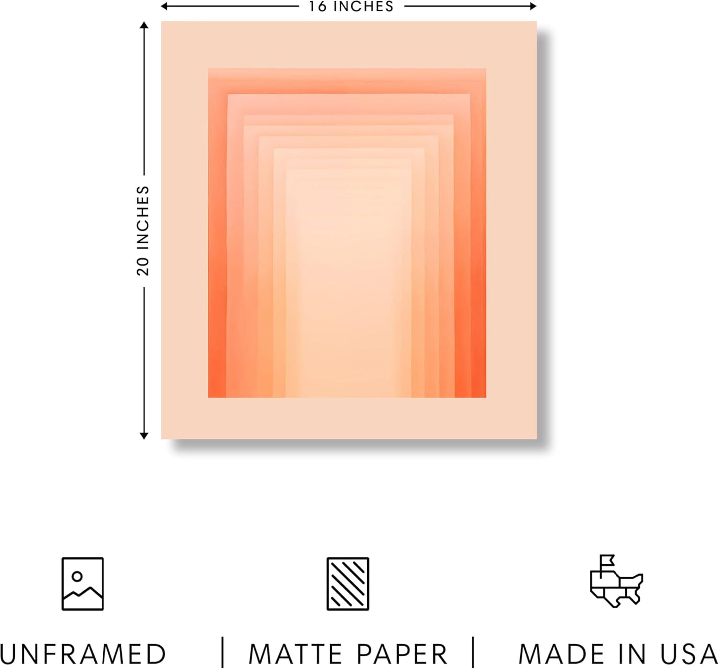 HAUS AND HUES Colorful Abstract Wall Art - Minimalist Retro Picture for Living Room Decor, Red and Pink Modern Wall Art Painting (Pink Geometric, Unframed, 16x20)