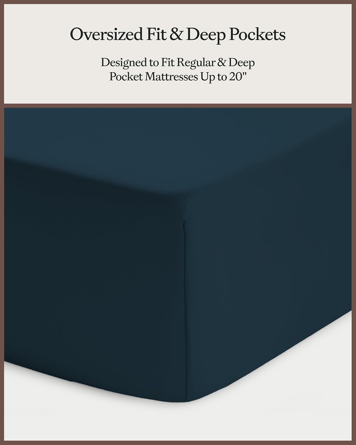 Cozy Earth Luxury Bed Sheet Set - 100% Viscose from Bamboo Fabric, Ultra-Soft & Breathable, Fits Regular & Deep Pocket Mattresses up to 20" - 5 Pieces Split King Sheet Set Pacific Blue