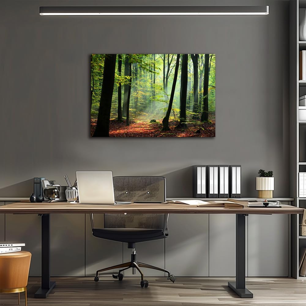 Nature Wall Art Forest Art Canvas Wall Decor Green Tree Canvas Print Artwork Decor for Living Room Mountain Wall Art Landscape Pictures for Bedroom Home Office Decorations 24x36Inch