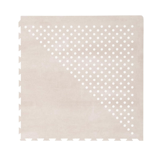 Toddlekind Playmat - Premium Foam Playmat, 4 x 6 feet, 6 Tile Extra Thick Foam Floor Puzzle Mat for Babies/Toddlers Stylish, Non-Toxic, Odorless. Perfect for Tummy Time, Crawling, and Play. Ideal for Nursery and Playroom. 0m+ (Beige)