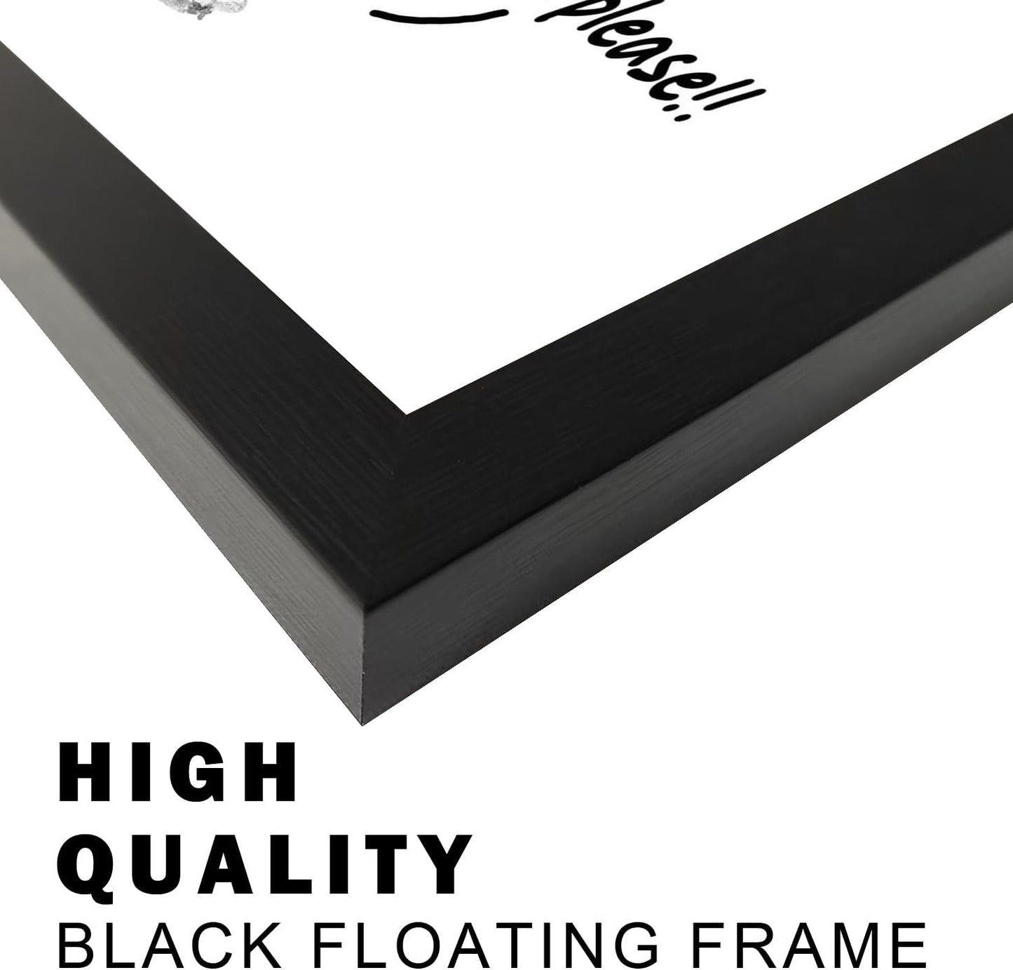 Kids Bathroom Decor Cute Children's Bathroom Wall Art Funny Canvas Print Framed Modern Black and White Picture Artwork for Guest Restroom