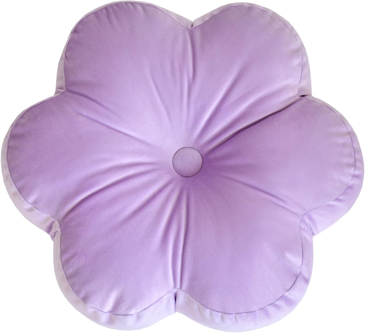 Xuyier Flower Pillow, Flower Shaped Throw Pillows with Velvet for Couch Bed Sofa Chair, Cute Home Decor Floor Seating Cushion Pillows for Living Room Bedroom(15 Inches, Lavender)