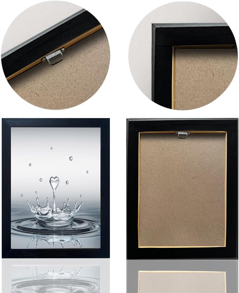 Bathroom Pictures Wall Decor, Guest Bathroom Decor Wall Painting, Heart Water Drop Splash Modern Canvas Pictures Print, Black Framed Artwork