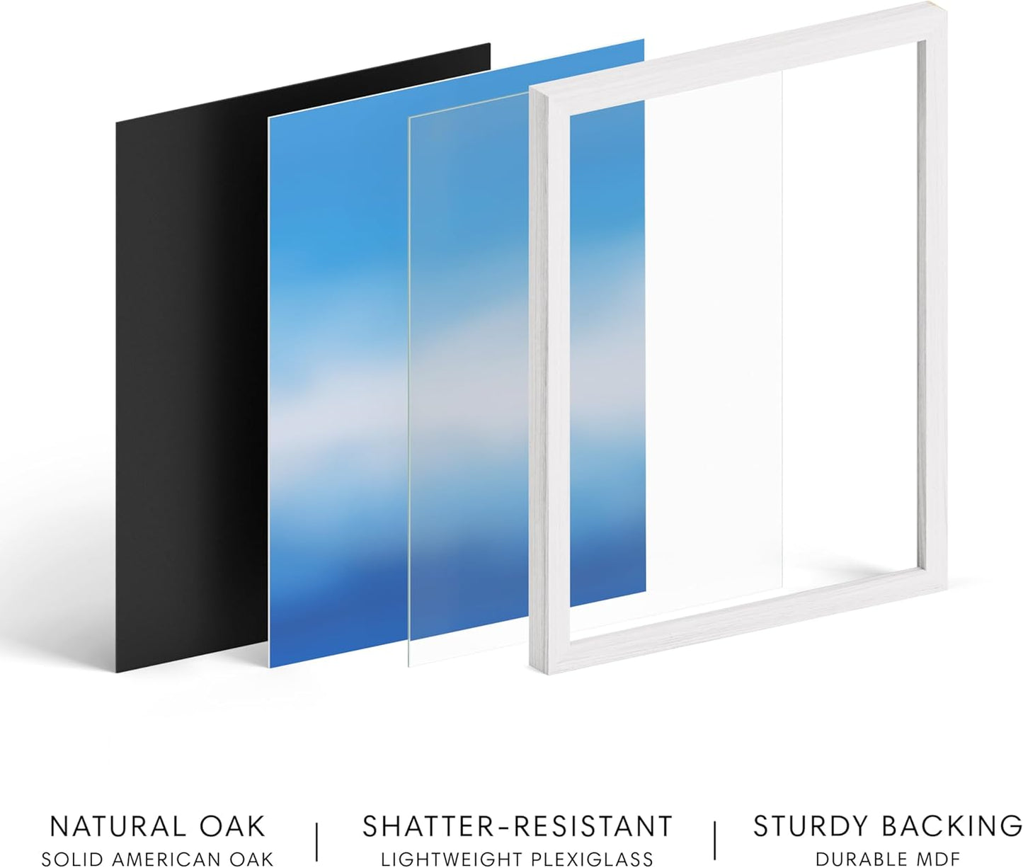 HAUS AND HUES Modern Abstract Wall Art - Blue and Green Living Room Art, Modern Artwork for Walls, Minimalist Picture for Living Room(Blue Tie-Dye, White Frame, 24x36)