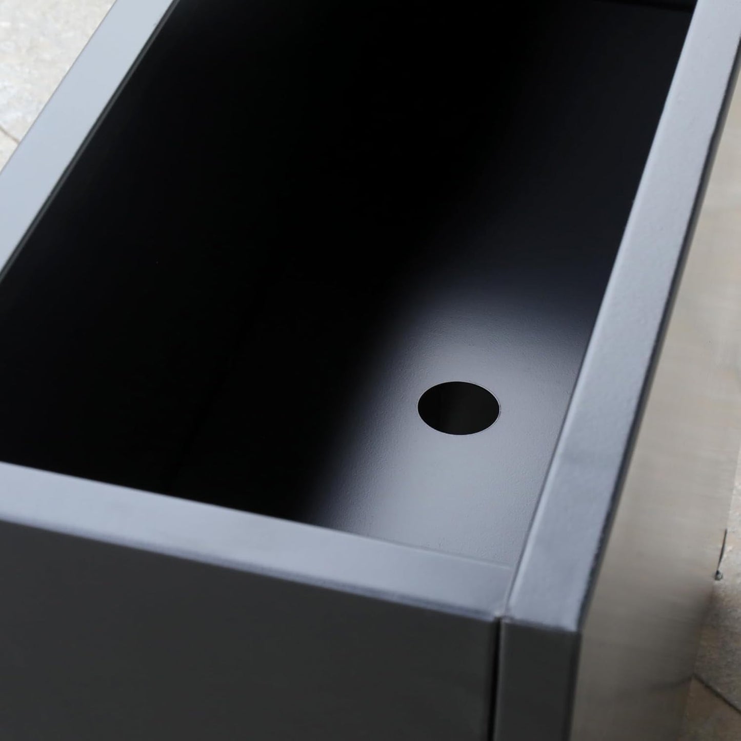 Modern Metal Planter Box with Lockable Wheels – 40” x 36” x 12” – Sleek Indoor/Outdoor Divider for Plants & Flowers – Durable Powder-Coated Steel with Minimalist Design