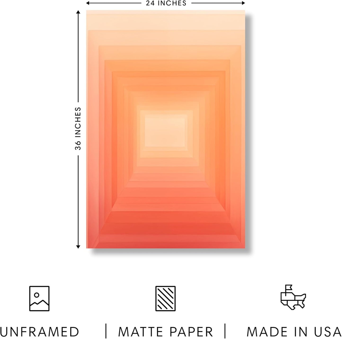 HAUS AND HUES Colorful Abstract Wall Art - Minimalist Retro Picture for Living Room Decor, Red and Pink Modern Wall Art Painting (Pink Geometric 2, Unframed, 24x36)