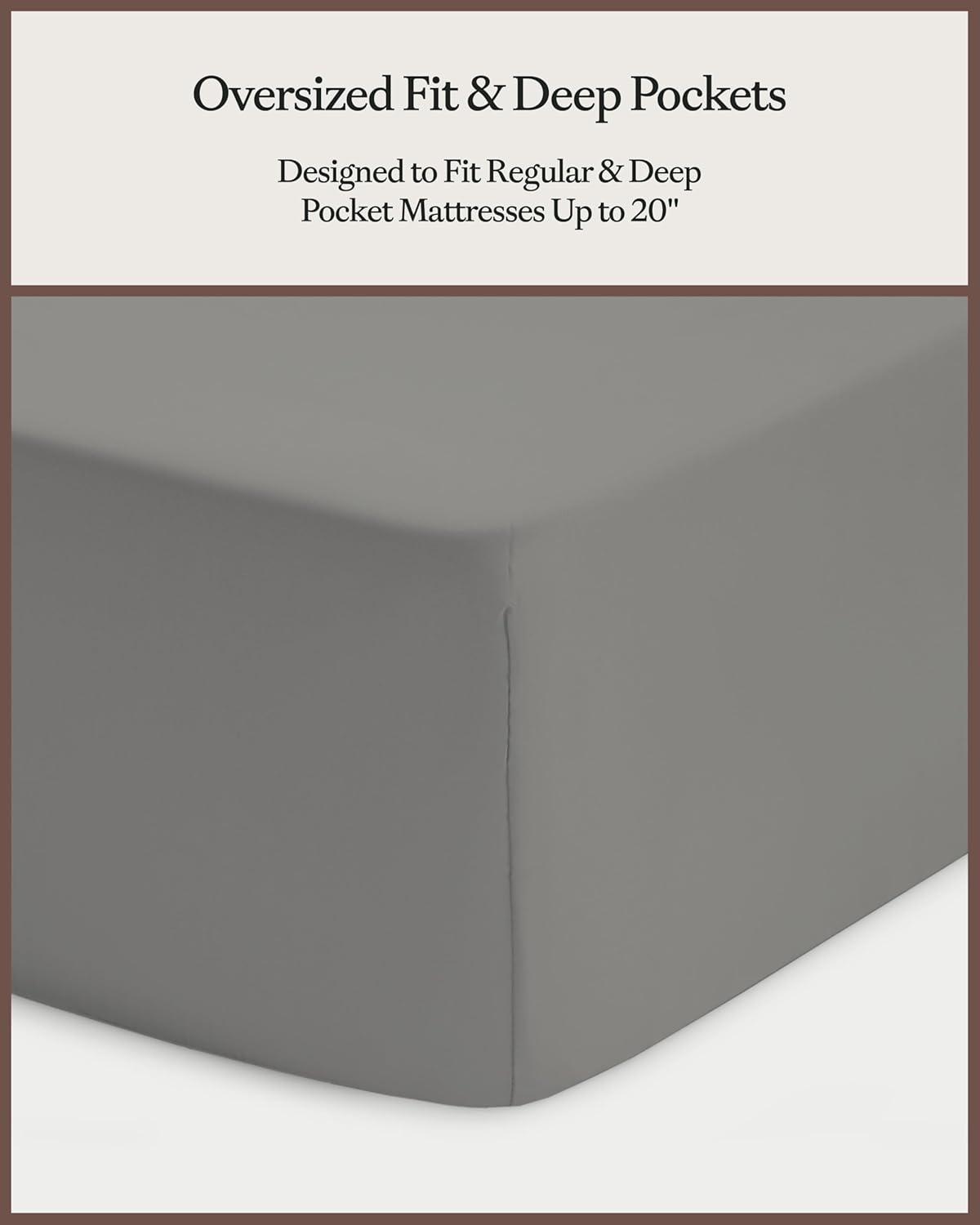 Cozy Earth Luxury Bed Sheet Set - 100% Viscose from Bamboo Fabric, Ultra-Soft & Breathable, Fits Regular & Deep Pocket Mattresses up to 20" - 4 Pieces Twin Sheet Set Dove Grey