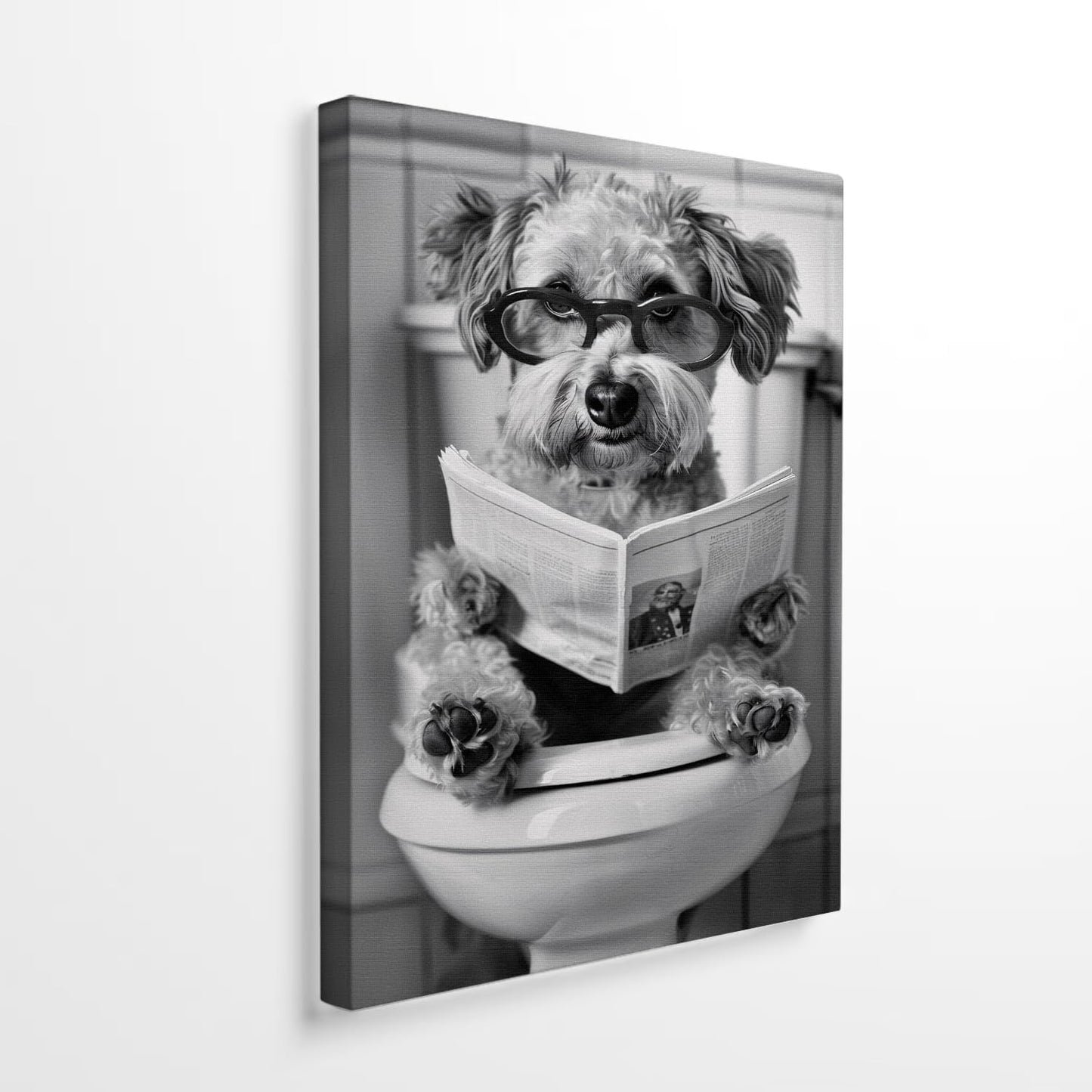 DIHSIEG Inspirational Canvas Wall Art Funny Bathroom Wall Art Print Poster, Frameless Canvas Decor,with Hook, Can be Placed on the Table,Motivational Prints,Dark 12x16 Inch