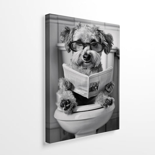 DIHSIEG Inspirational Canvas Wall Art Funny Bathroom Wall Art Print Poster, Frameless Canvas Decor,with Hook, Can be Placed on the Table,Motivational Prints,Dark 12x16 Inch