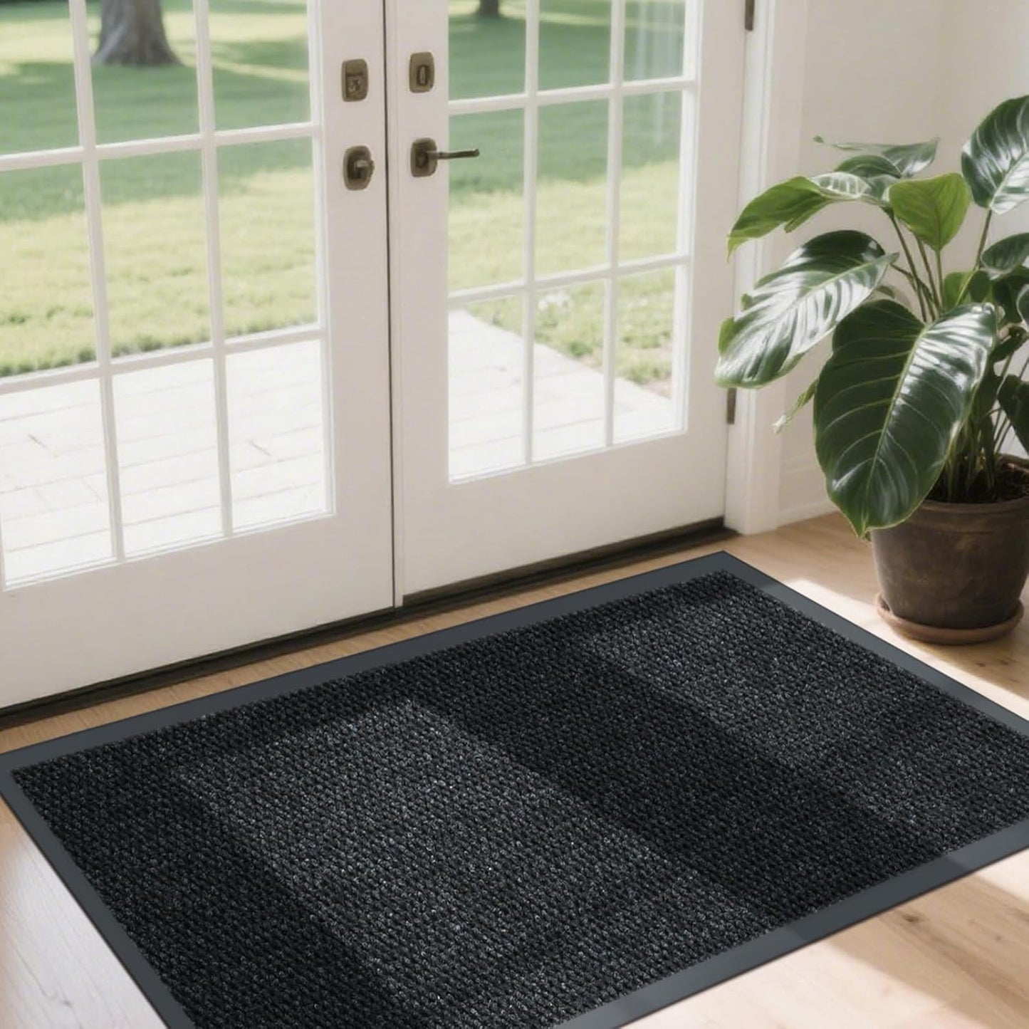 Front Door Mat Indoor Outdoor Entrance, 2ft x 10ft Non Slip Custom Size Outdoor Mat, Commercial Easy Clean Door Mat, Low-Profile Doormat Welcome Floor doormats, Resist Dirt for Front Door Patio Decor
