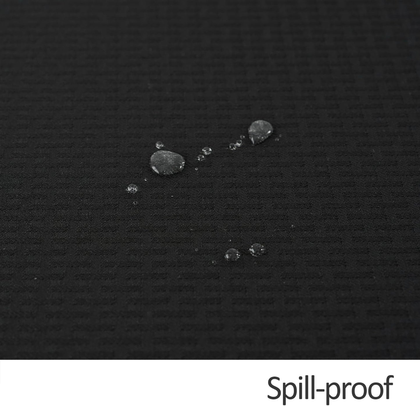 maxmill Rectangle Tablecloth Weaved Pattern Waterproof Spillproof Wrinkle Free Table Cloth, Kitchen Dining Tabletop Decoration, Fabric Table Cover for Holiday Parties, 52 x 108 Inch, Black