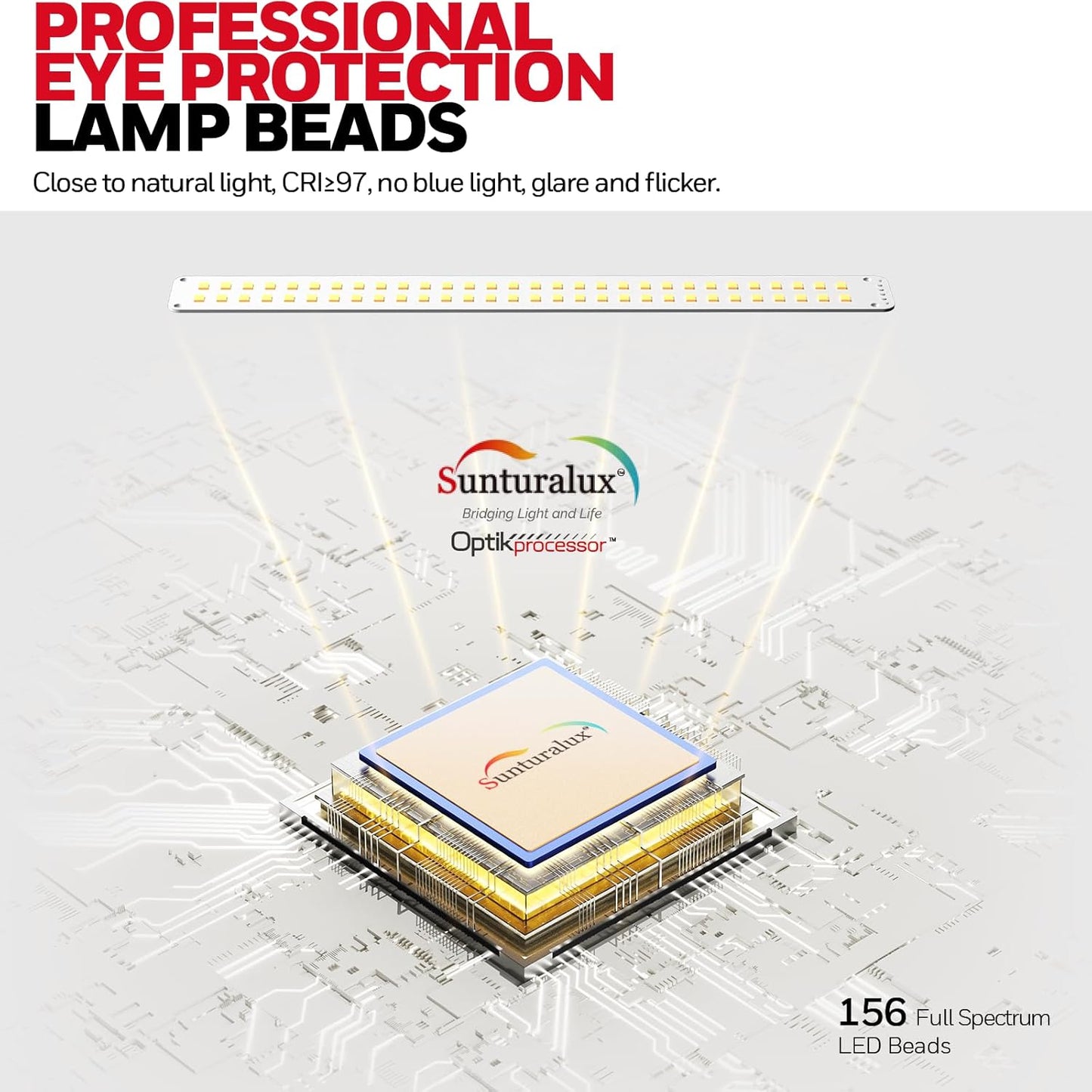 Honeywell LED Desk Lamp with Clamp - HJ1 Sunturalux Eye-Caring Clip on Lights for Home Office, 1200LM Clamp Lamp 4 Color Modes Stepless Dimming Task Desk Light for Working Black