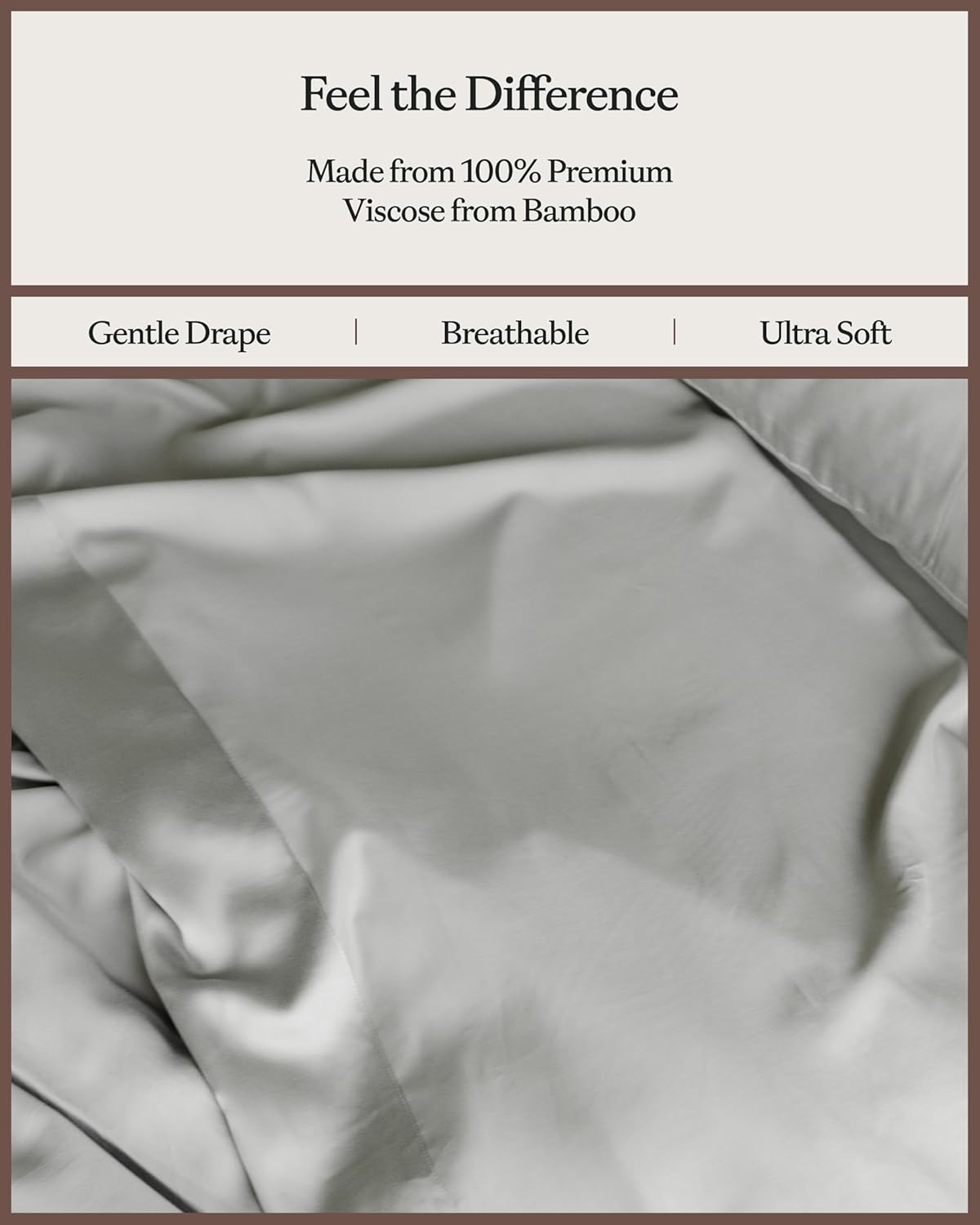 Cozy Earth Luxury Bed Sheet Set - 100% Viscose from Bamboo Fabric, Ultra-Soft & Breathable, Fits Regular & Deep Pocket Mattresses up to 20" - 4 Pieces Full Sheet Set Gray