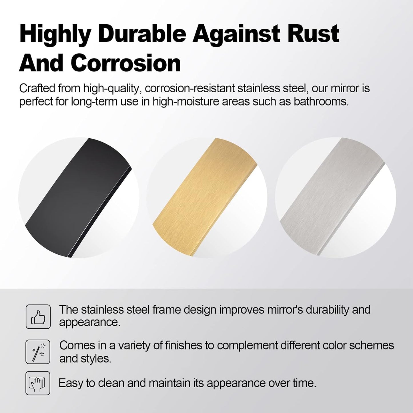 ANDY STAR 30"x48" Gold Wall Mirror，Brushed Brass Irregular Bathroom Mirror with Stainless Steel Metal Frame, Large Asymmetrical Mirror for Bathroom, Entryway (Horizontal/Vertical)