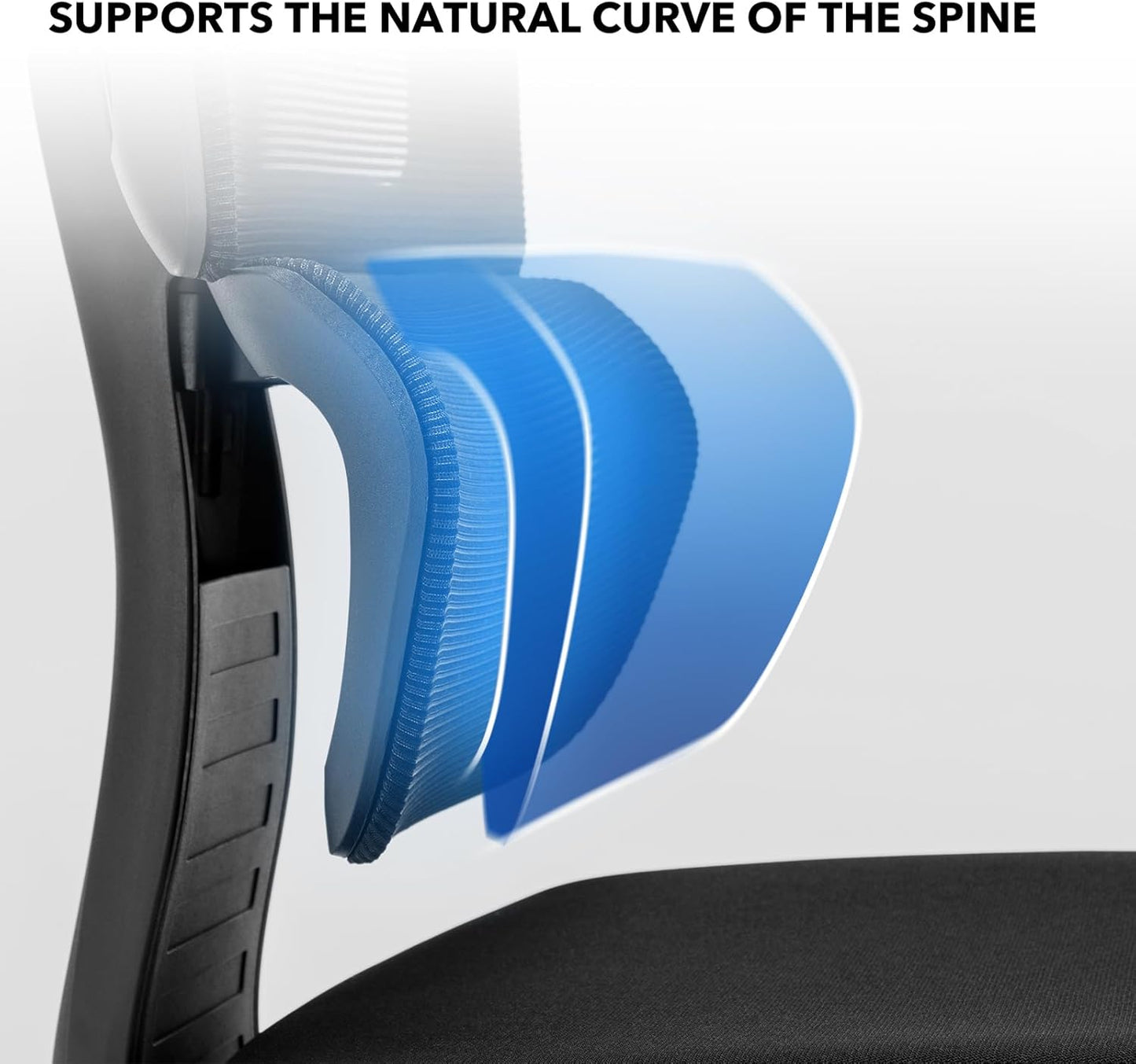 Ergonomic Mesh Office Chair Big and Tall Desk Chair Ergonomic Office Chair with Lumbar Support, Comfortable Computer & Gaming Chair, Black