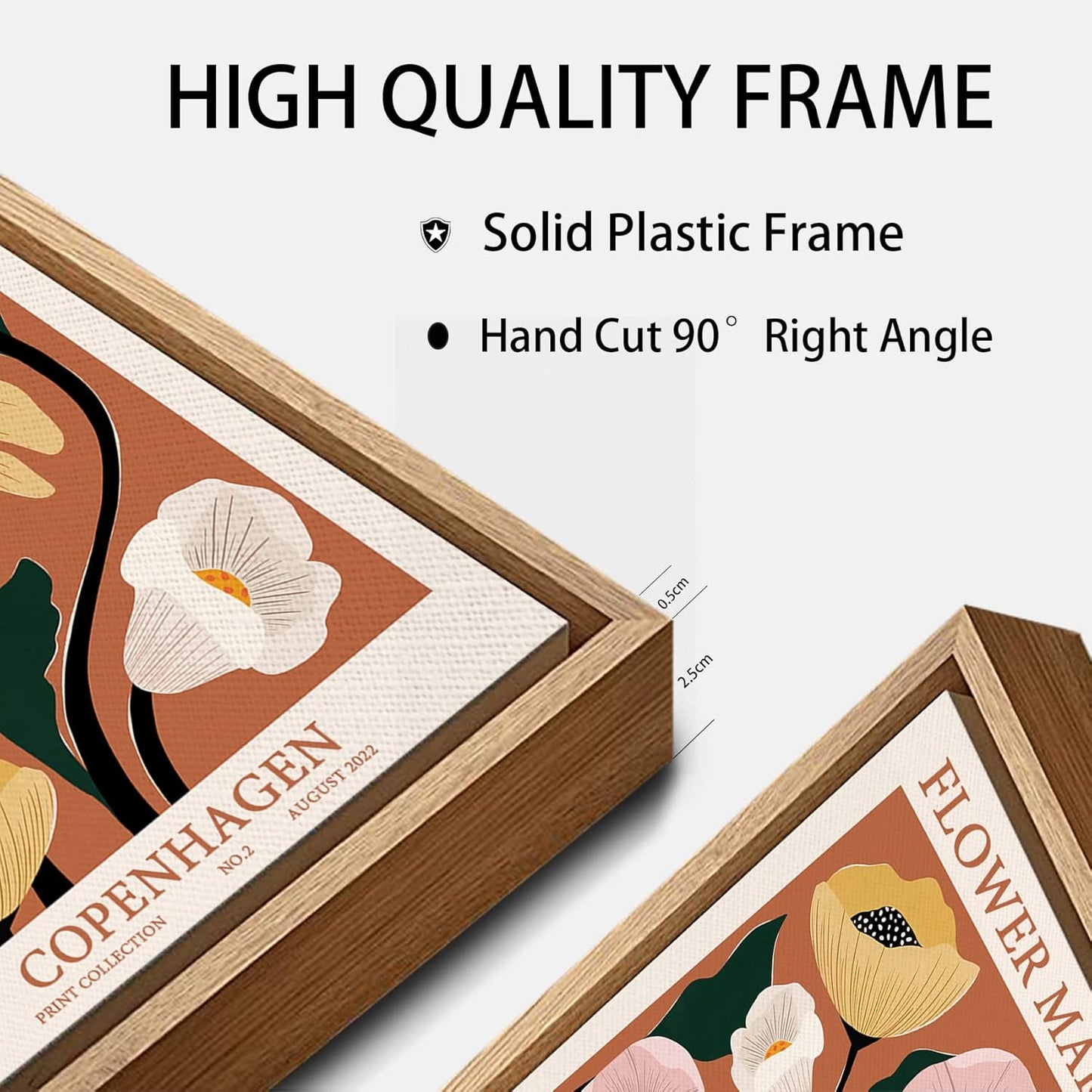 Zzuyi Framed Flower Market Wall Art,Anthropologie art,Botanical Flower wall art for Living Room Bedroom Decoration-12 x 16"