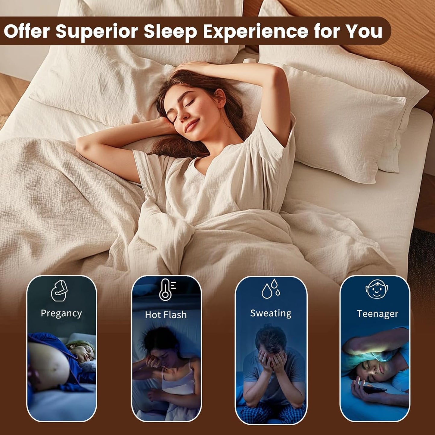 100% Linen Sheet Set King Size Extra Deep Pocket Fits 18-24 Inch Mattress, Breathable & Soft, Smooth 6-Piece Set for Thick Mattresses Hotel Luxury Bedding（King, Orange）