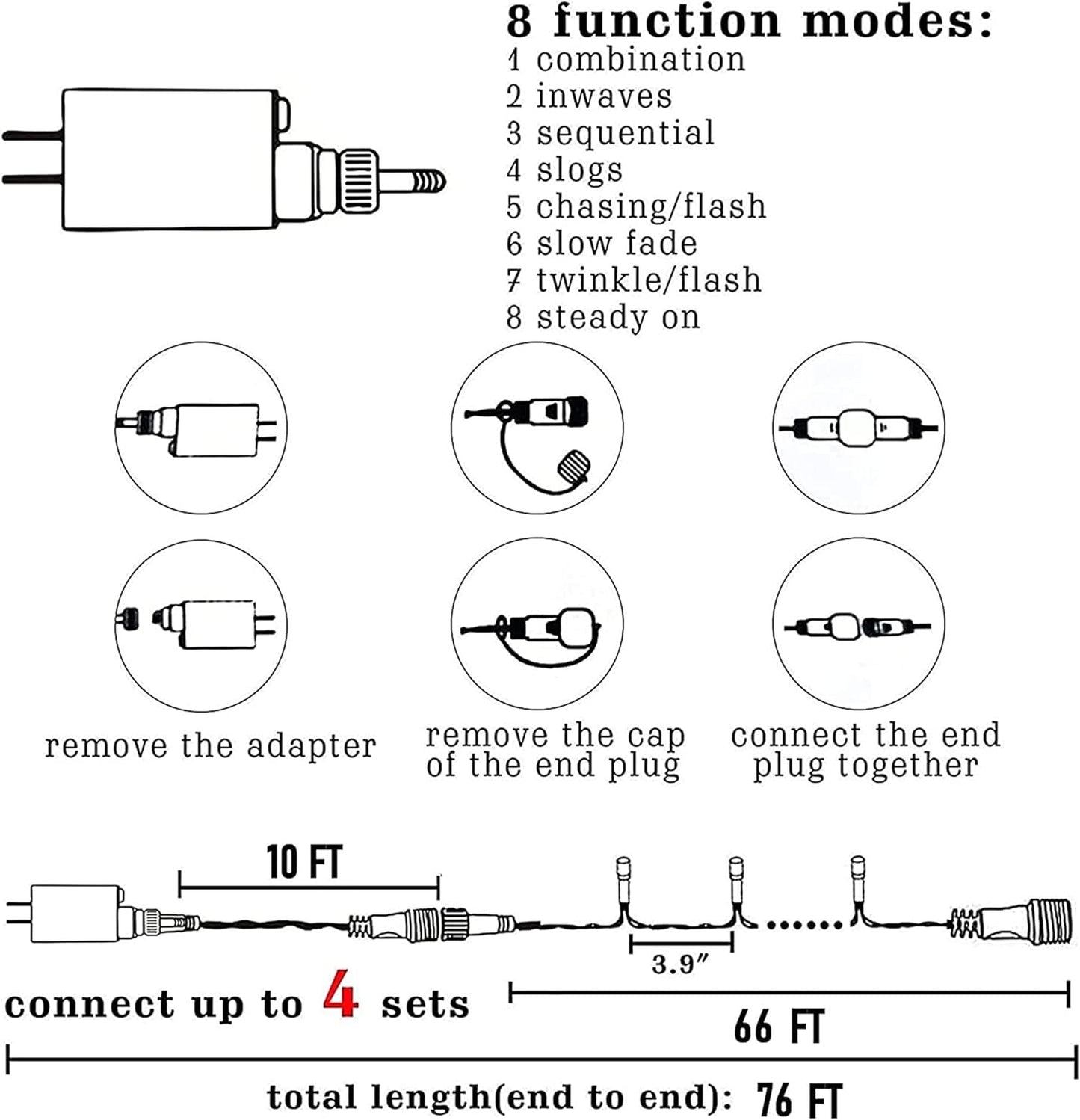 TW SHINE Green Christmas Lights, Total 400 LED 132FT Christmas Lights Plug in with 8 Modes, Waterproof Fairy St. Patrick's Day Light Outdoor, Indoor Christmas Decorations for Party Yard Decorations